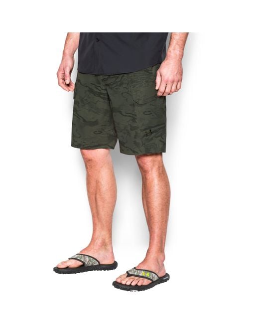 Under Armour Green Men's Ua Fish Hunter Cargo Shorts for men