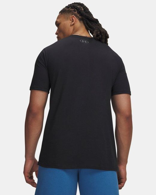 Under Armour Black Box Wordmark Label Short Sleeve Castlerock for men