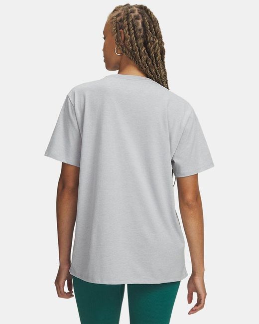 Under Armour Gray Ua Rival Campus Oversized T-shirt