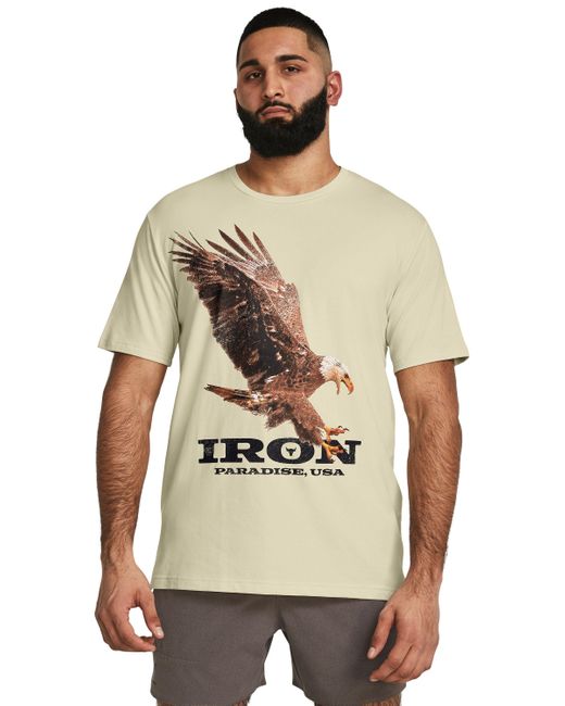 Camiseta de manga corta estampada project rock eagle Under Armour de hombre de color Black