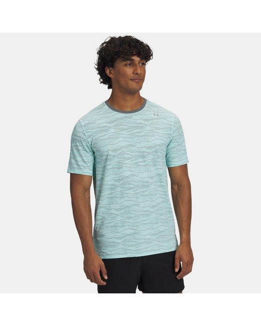 Under Armour Blue Halo Jacq Rd Short Sleeve Neo Clay Reflective for men