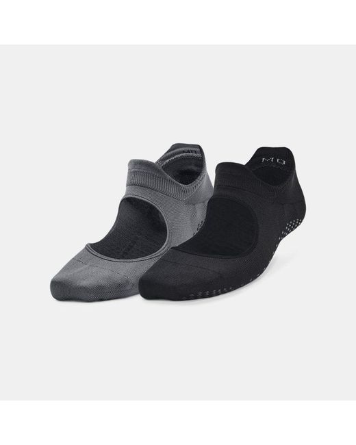 Under Armour Black Breathe Balance 2-Pack Socks Pitch Jet