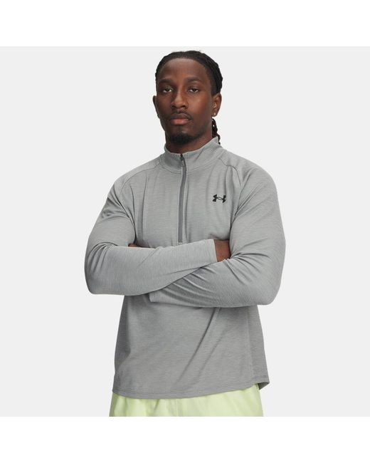 Under Armour Green Tech Textured ½ Zip Clay for men
