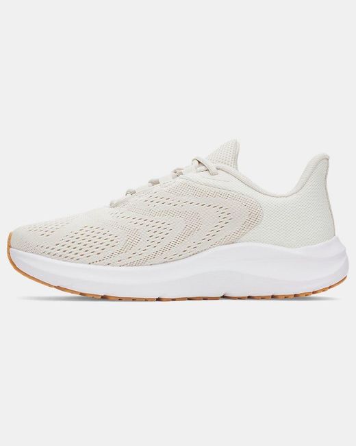 Under Armour White Pursuit 4 Big Logo Running Shoes Summit Summit Khaki Base
