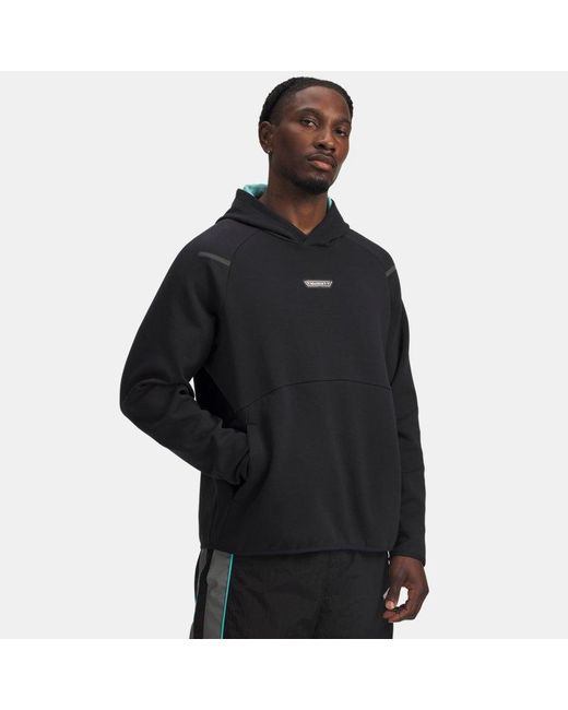 Under Armour Black Unstoppable Fleece X Mansory Hoodie Castlerock for men