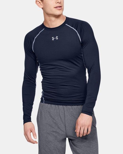 Under Armour Men's Ua Heatgear® Armour Long Sleeve Compression Shirt in Navy (Blue) for Men - Lyst
