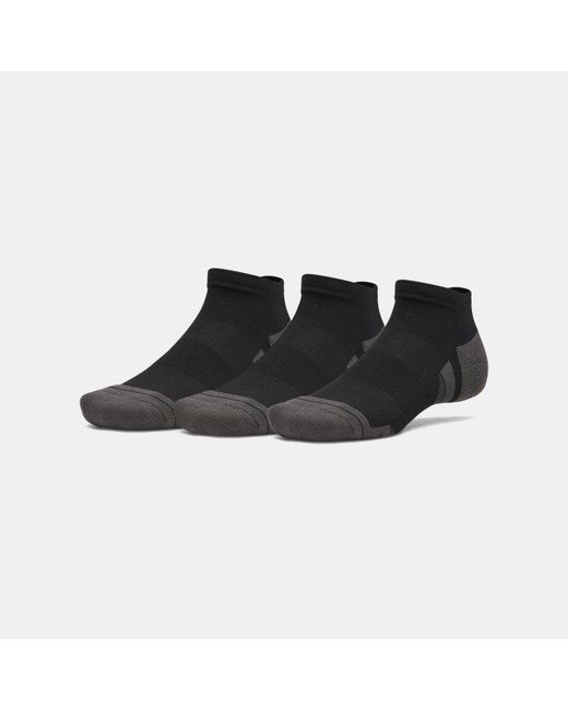Under Armour Black Performance Tech 3-Pack Low Socks Ultimate Ultimate Jet