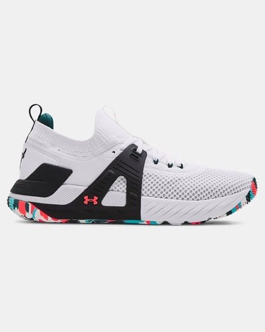 Under Armour White Ua Project Rock 4 Marble Training Shoes for men