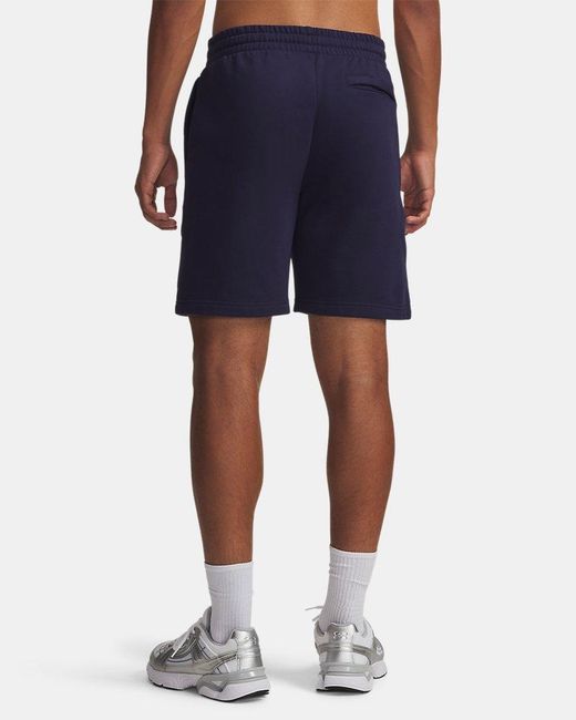 Under Armour Blue Rival Fleece 10" Shorts Midnight for men
