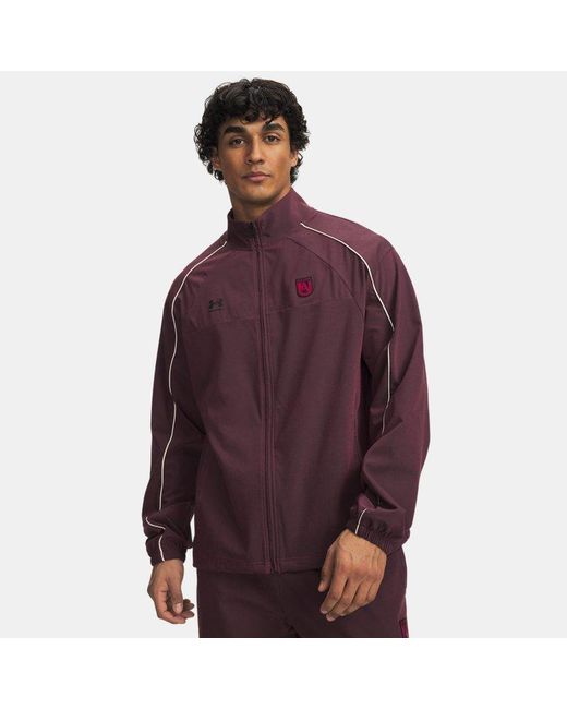 Under Armour Purple Terrace Woven Jacket Claret Ultimate Ultimate for men