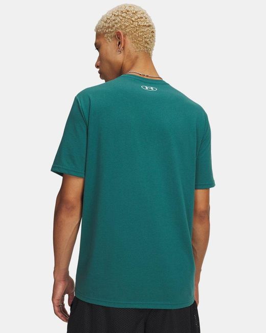 Under Armour Green Ua Logo Collage Short Sleeve for men