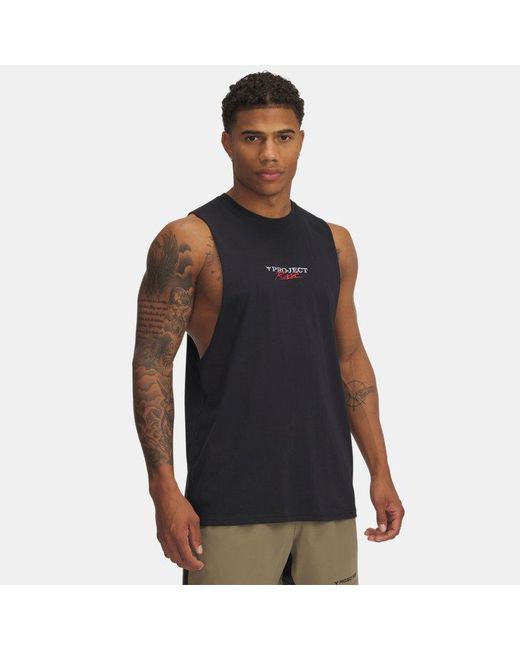 Under Armour Project Rock Tanktop Für Herren Weiß Racer Rot in Black für Herren