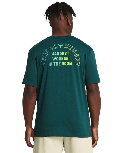 Camiseta de manga corta con estampado project rock h&h Under Armour de hombre de color Green