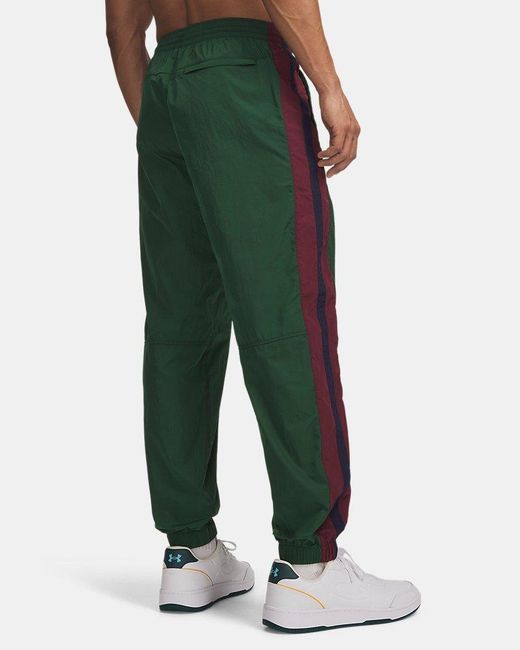 Under Armour Gray Icon Woven Track Joggers Forest Midnight for men