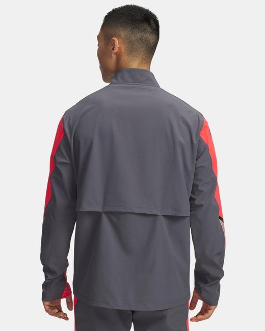 Under Armour Gray Velociti Storm Jacket Castlerock Racer Reflective for men