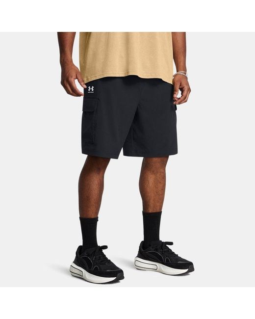 Under Armour Black Vibe Woven 8" Cargo Shorts for men