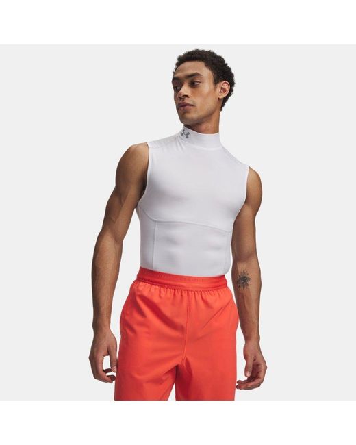 Under Armour Red Heatgear Neolast Sleeveless Mock Reflective for men