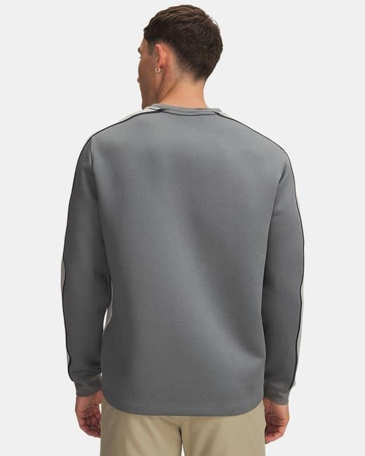 Under Armour Gray Drive Midlayer Crew Clay Titanium Anthracite for men