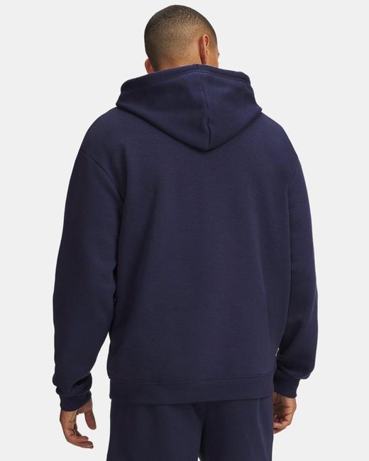 Under Armour Blue Ua Rival Fleece Hoodie for men