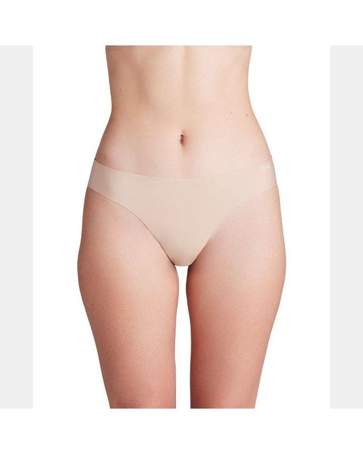Under Armour Pink Pure Stretch No Show Thong