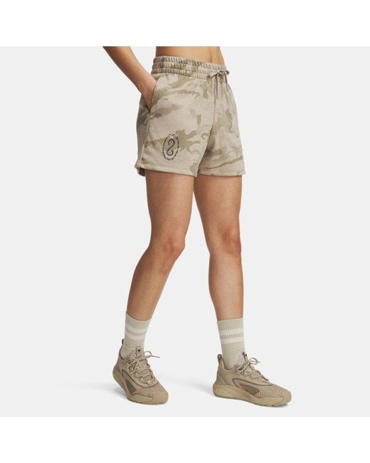 Under Armour Natural Project Rock Terry Shorts City Khaki
