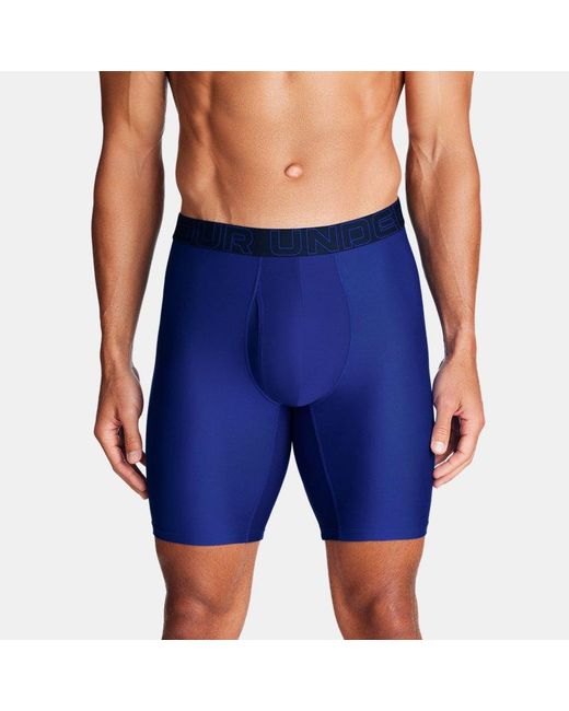 Under Armour Blue Ua Performance Tech 9" 3-pack Boxerjock for men