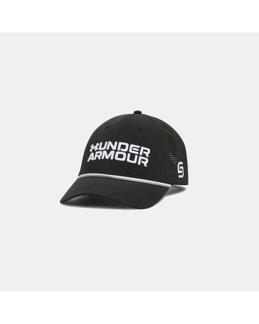 Under Armour Black Jordan Spieth Drive Mid Snapback Cap for men