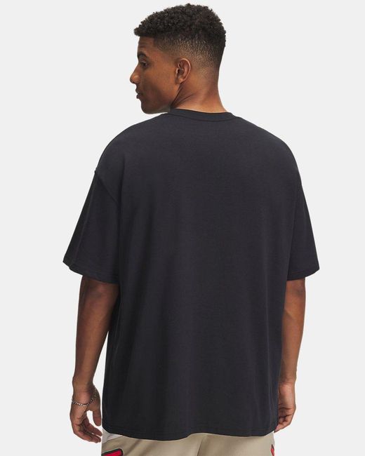 Under Armour Black U Logo Heavyweight Short Sleeve for men