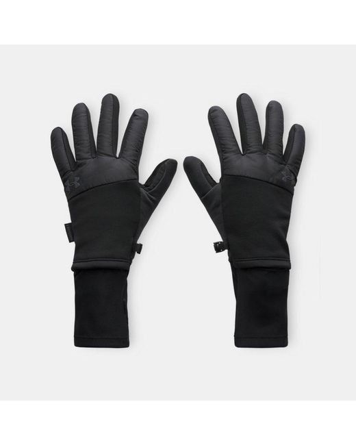 Under Armour Black Storm Fleece Run Gloves Reflective for men