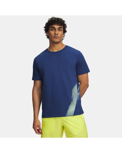 Under Armour Blue Velociti Flash Logo Short Sleeve Blackout Reflective for men