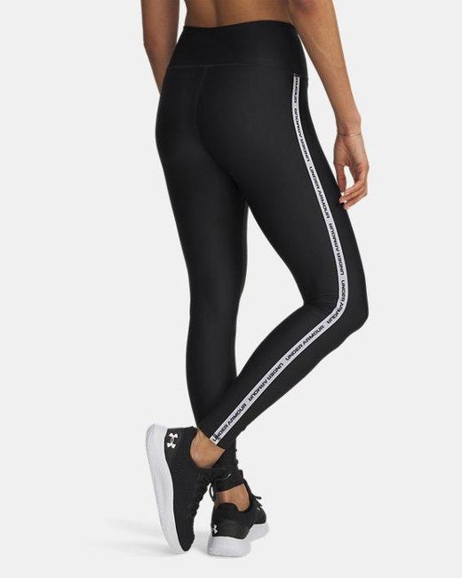 Legging Avec Bandes Griffées Tech Pour Femme Blanc Blanc Under Armour en coloris Black