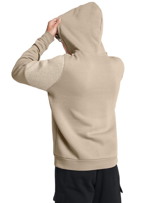Sweat à capuche en icon fleece blocked Under Armour pour homme en coloris Natural
