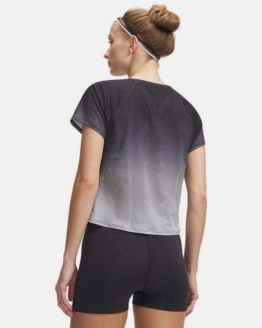 Under Armour Gray Halo Run Short Sleeve Anthracite Reflective