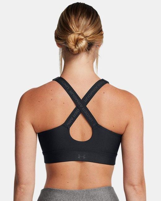 Sujetador Deportivo Con Cremallera Infinity 2.0 High Para Mujer Under Armour de color Black