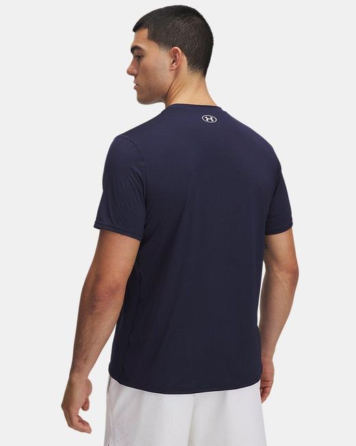 Under Armour Blue Heatgear Fitted Short Sleeve Midnight for men