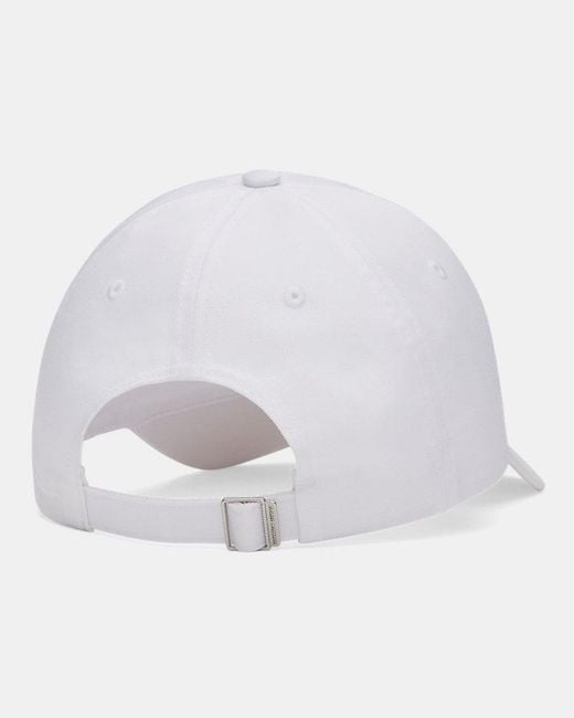 Under Armour White Essential Low Adjustable Hat