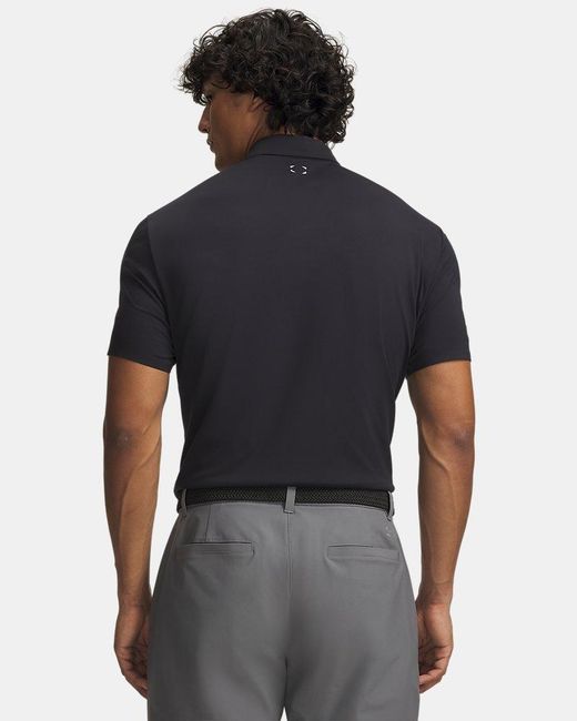 Under Armour Black Halo Bonded Polo Reflective for men