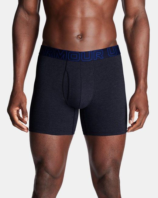 Under Armour Blue Ua Performance Cotton 6" 3-pack Boxerjock for men