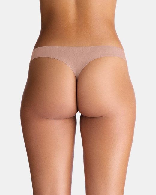 Under Armour Brown Pure Stretch Mesh Thong Underwear Tourmaline Mist Tourmaline