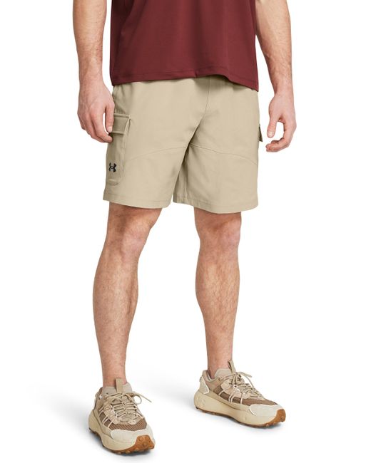 Under Armour Black Stretch Woven Cargo Shorts for men