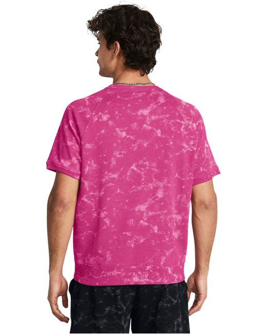 Haut à col ras du cou imprimé project rock terry Under Armour pour homme en coloris Pink