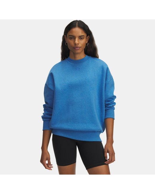 Sudadera Rival Fleece Oversized Para Mujer Atlantis Light Heather Atlantis Under Armour de color Blue