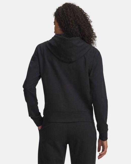 Under Armour Black Sport Terry Oberteil Mit Durchgehendem Zip Für Damen Weiß