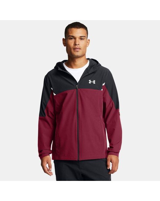 Under Armour Red Vanish Woven Utility Jacket Cardinal Reflective for men