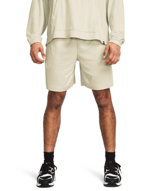 Under Armour Rival waffle shorts für silt / weiß l in Natural für Herren