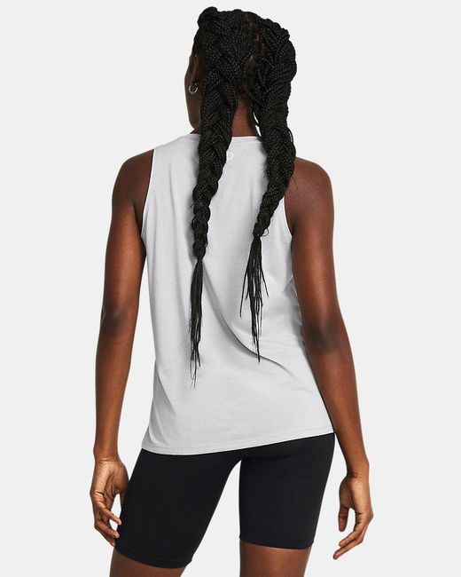 Under Armour White Tech Twist Tank Halo
