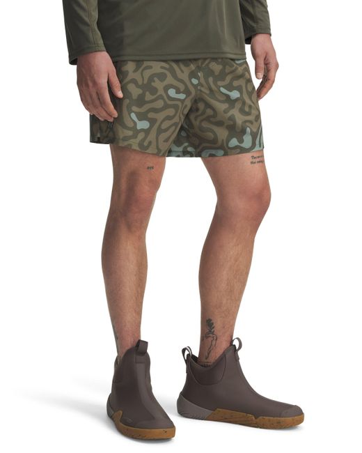 Under Armour Green Ua Expanse 2-in-1 5" Boardshorts for men