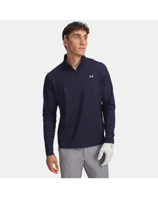 Under Armour Blue Tee To ¼ Zip Midnight Midnight for men