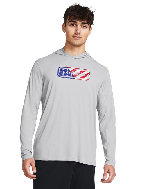 Under Armour Gray Ua Fish Pro Freedom Hoodie for men