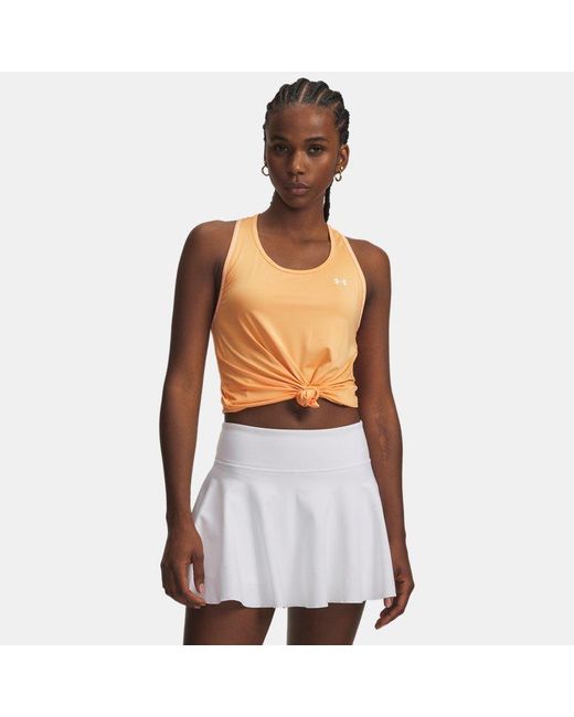 Under Armour Tech Knockout Damestanktop Oranje Bloc Wit in het Red